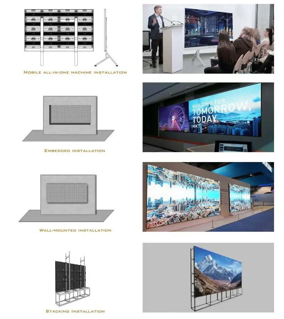 Видеоэкран COB HD для внутренних светодиодных стен
